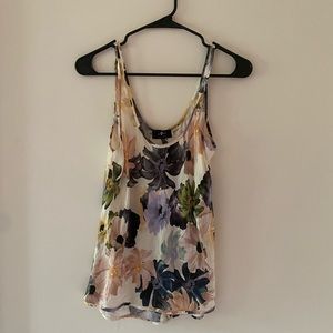7 for all Mankind floral silk tank